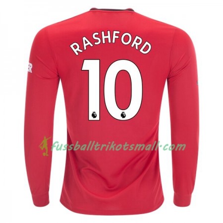 Fußballtrikots Manchester United Marcus Rashford 10 2019-2020 Langarm Heimtrikotsatz kaufen